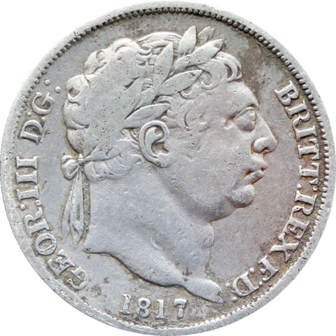 1817 6 Pence George III Great Britain Silver Coin