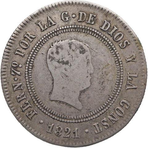 1821 SR 10 Reales Spain Coin Ferdinand VII Madrid Mint