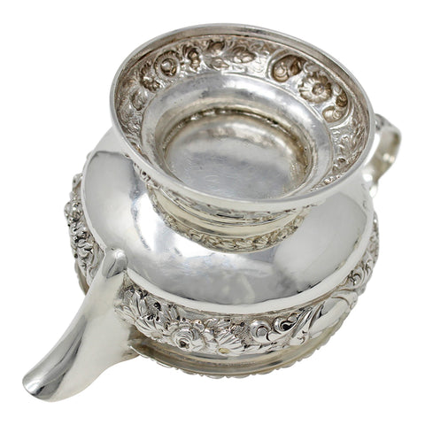 1822 Antique George IV Era Sterling Silver Cream Jug Silversmith William Ellerby London Hallmarks