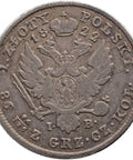 1822 IB 1 Zloty Polski Russian Polan Coin Aleksandr I