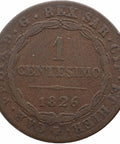 1826 1 Centesimo Kingdom of Piedmont - Sardinia Coin Charles Felix