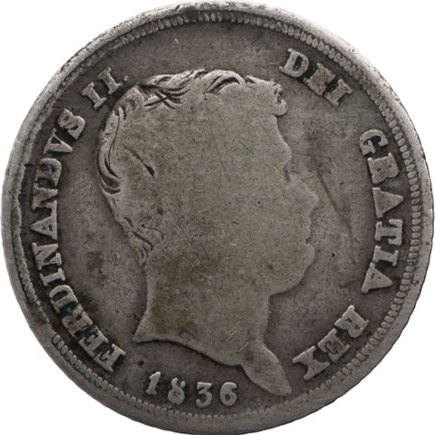 1836 10 Grana Kingdom of the Two Sicilies Ferdinando II Coin