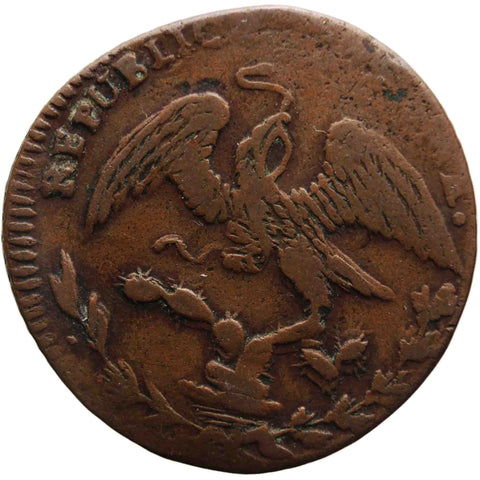 1836 Mo 1/4 Real Mexico Un Quarto / Una Quartilla Mexico City