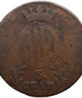 1838 3 Quartos Catalonia Isabella II Coin Spain