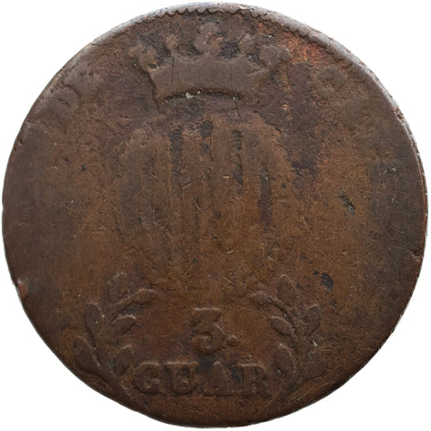 1838 3 Quartos Catalonia Isabella II Coin Spain