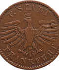 1841 1 Heller Frankfurt Germany Coin
