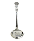 1842 Antique Victorian Era Kings Pattern Sterling Silver Sauce Ladle George William Adams London Hallmarks