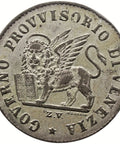 1848 Republic of Venice 15 Centesimi Italy Coin