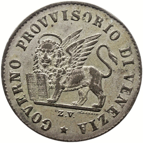 1848 Republic of Venice 15 Centesimi Italy Coin