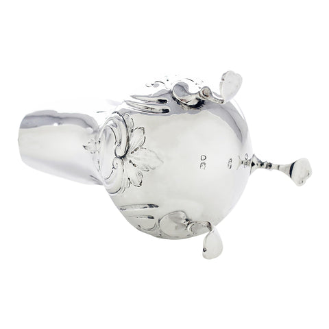 1857 Antique Victorian Era Sterling Silver Cream Jug Silversmith Francis Higgins II London Hallmarks