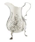 1857 Antique Victorian Era Sterling Silver Cream Jug Silversmith Francis Higgins II London Hallmarks