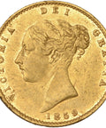 1859 Half Sovereign Victoria Gold Coin 1st portrait