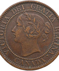 1859 One Cent Canada Coin Queen Victoria