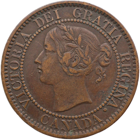 1859 One Cent Canada Coin Queen Victoria