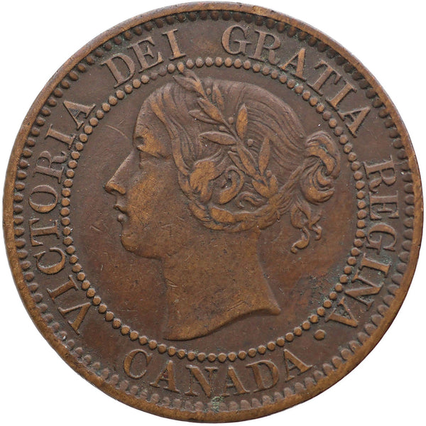 1859 One Cent Canada Coin Queen Victoria
