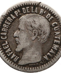 1860 R Half Real Guatemala Coin 