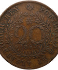 1865 20 Reis Azores Portugal Coin Luiz I