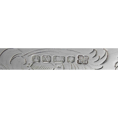 1865 Antique Victorian Era Sterling Silver Cutlery Set Fork and Knife Silversmith Richard Martin & Ebenezer Hall Sheffield Hallmarks