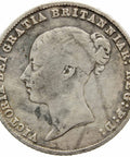 1866 Sixpence Victoria United Kingdom Coin Silver
