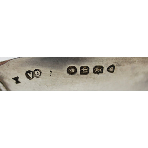 1870 Antique Victorian Era Sterling Silver Set Six Dessert Spoons London Hallmarks George Aldwinckle Maker