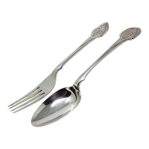 1872 Antique Victorian Era Cutlery Set with Original Case Silversmith Jehoiada Alsop Rhodes Sheffield Hallmarks