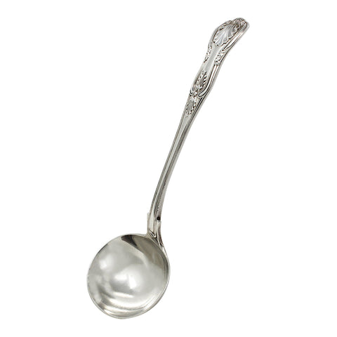 1872 Antique Victorian Era Kings Pattern Sterling Silver Sauce Ladle Silversmith George Aldwinckle London Hallmarks