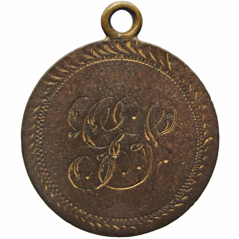 1874 - 1895 Farthing Coin Pendant Love Token Antique Queen Victoria