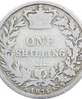 1875 Shilling Queen Victoria Great Britain Silver Coin