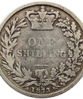 1875 Shilling Victoria Coin Great Britain Silver