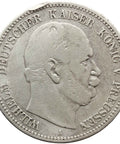 1876 2 Mark German states Prussia Wilhelm I Coin Silver