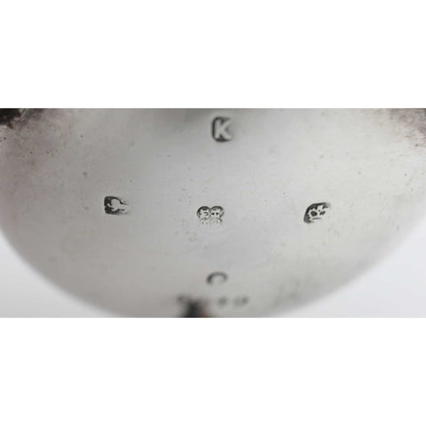 1877 Antique Victorian Era Sterling Silver Pair Salts Silversmith Martin, Hall & Co (Richard Martin & Ebenezer Hall) Sheffield Hallmarks