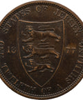 1877 H 1⁄12 Shilling Jersey Queen Victoria Coin
