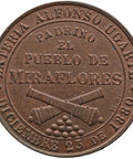 1880 Peru Medal Alfonso Ugarte Battery Miraflores