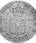 1881 Spain 50 Centimos Alfonso XII Silver Coin