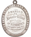1882 - 83 Silver Medal Scotland University of St Andrews Mathematics