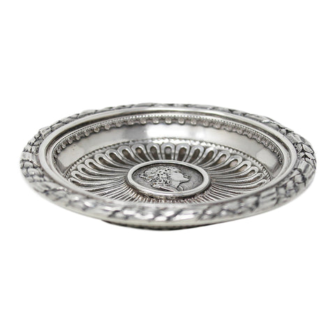 1883 Antique Victorian Era Sterling Silver Decorative Dish Silversmiths Louis Dee London Hallmarks