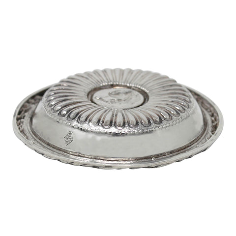 1883 Antique Victorian Era Sterling Silver Decorative Dish Silversmiths Louis Dee London Hallmarks