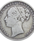 1883 Great Britain Queen Victoria Shilling Silver Coin
