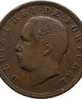 1884 20 Reis Portugal Coin Luiz I
