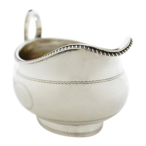 1884 Antique Victorian Era Sterling Silver Cream Jug Silversmith John Aldwinckle & Thomas Slater London Hallmarks
