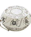 1885 Antique Victorian Era Sterling Silver Basket inset with a William III 1697 Half Crown Silversmith Rosenthal, Jacob & Co (Julius (Judah) Rosenthal & Samuel Jacob) London Hallmarks