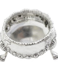 1885 Antique Victorian Era Sterling Silver Salt Pot Silversmith William Evans London Hallmarks