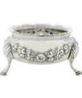1885 Antique Victorian Era Sterling Silver Salt Pot Silversmith William Evans London Hallmarks