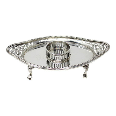 1886 Antique Victorian Era Sterling Silver Candle Holder Silversmith Robert Favell London Hallmarks