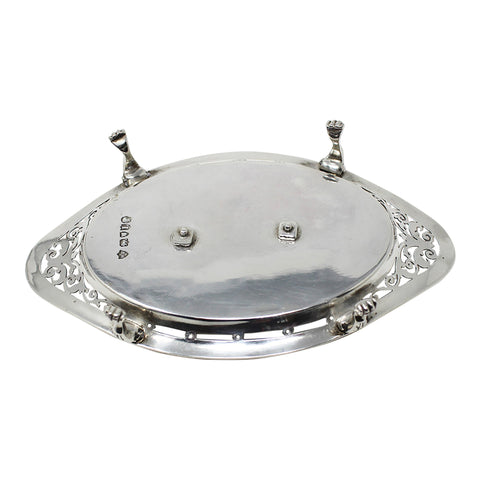 1886 Antique Victorian Era Sterling Silver Candle Holder Silversmith Robert Favell London Hallmarks