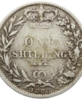1886 Shilling Queen Victoria Great Britain Silver Coin