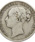 1886 Shilling Queen Victoria Great Britain Silver Coin