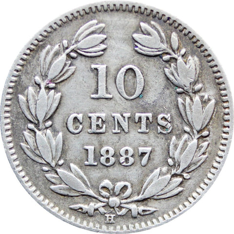 1887 10 Centavos Nicaragua Coin Silver