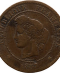 1887 5 Centimes France Coin