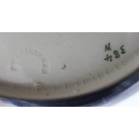 1887 Antique Victorian Era Pottery Solid Sterling Silver Biscuit Sweats Basket William Briggs & Co Sheffield Hallmarks